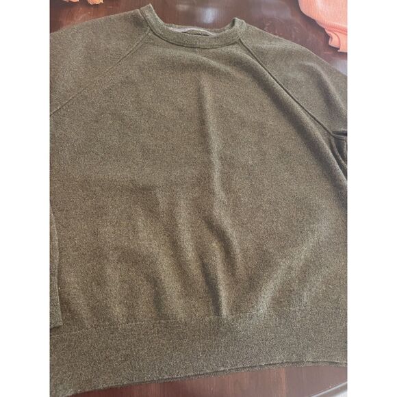 Banana Republic Mens Italian Merino Wool Fine Knit Sweater Sz XL Green Cozy Luxe - Picture 12 of 13